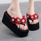 Women's Casual Floral Platform Flip-Flops