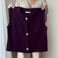 Women's Round Neck Button Down Sleeveless Vest & Pants Set