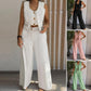 Women's Trendy Sleeveless Top & Wide-Leg Pants Two-Piece Set