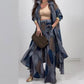 Fashion Print Long Sleeve Shirt and Wide Leg Pants 2-Piece Set