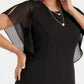 Solid Round Neck Midi Dress