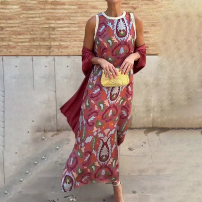 Women’s Sleeveless Maxi Dress & Cover-Up Set