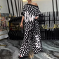 Women’s Fashion Oversize Top & Wide-Leg Pants 2 PCS Set