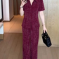 Women’s Elegant Short Sleeves Top & Wide Leg Pants 2PCS Set