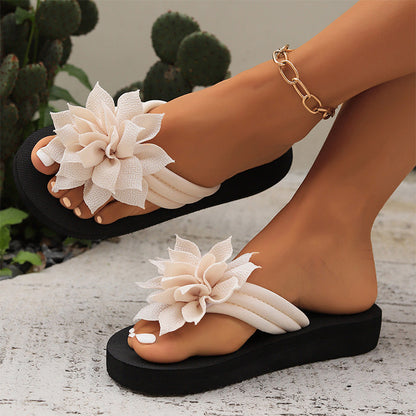 Women's Floral Accent Flip-Flops