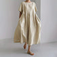 Women’s Casual Loose Fit Round Neck Dress with Pockets