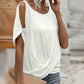 Women’s Cold Shoulder Twist Knot Top