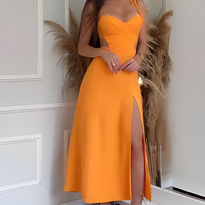 Women’s High-Slit Spaghetti Strap Dress