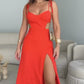 Women’s High-Slit Spaghetti Strap Dress