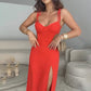 Women’s High-Slit Spaghetti Strap Dress