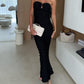 Elegant Strapless Ruched Bodycon Dress