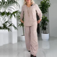 Women's Casual Printed Tops ＆ Wide-Leg Pants 2-Piece Set