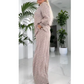 Women's Casual Printed Tops ＆ Wide-Leg Pants 2-Piece Set