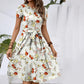 Women's Elegant Printed Round Neck Dress