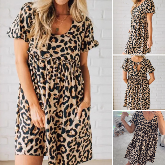 👗Women's Casual Leopard Print Mini Dress
