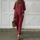 Women’s Trendy Loose Fit Top & Pants Two-Piece Set