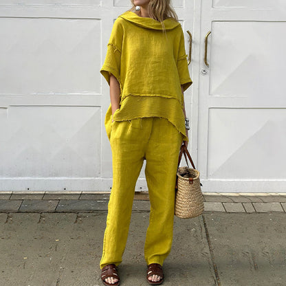 Women’s Trendy Loose Fit Top & Pants Two-Piece Set