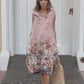 Boho Chic Floral Sleeveless Dress with Front Button Accents