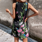 Women’s Elegant Printed Sleeveless Short Dress