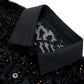 Men's Sparkly Sheer Short-Sleeve Dance Shirt