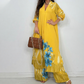 Women's Longline Shirt Dress & Wide-Leg Pants Set
