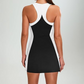 Color-Blocking Slim Mini Dress & Shorts Set