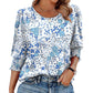 🌞Summer Hot Sale 49% OFF -Women Dressy Casual 3/4 Length Sleeve Blouses with Smocked Cuffs