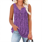 Women's Printed Button Sleeveless Top