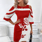 Women's Casual Color-Block Cut-Out Dress