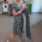 Women's Casual Scoop Neck Floral-Print Dress