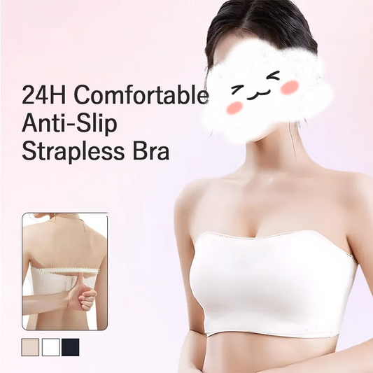 24H Comfortable Anti-Slip Strapless Bra
