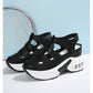 Women's Summer Closed-Toe Hook and Loop Sandals with Thick Sole
