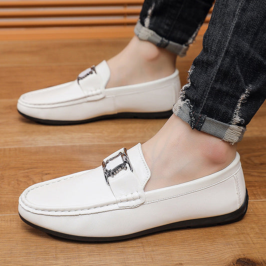 Men's Stylish Loafer with Decorative Metal Accent