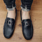 Men's Stylish Loafer with Decorative Metal Accent