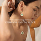 Modern Oriental Style Bamboo Earrings and Necklace