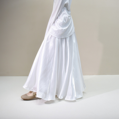 Women's Elegant Flowy Maxi Skirt