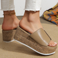 Stylish Solid Color Wedge Sandals