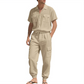 Men's Fashion Solid Color 2-Piece Set