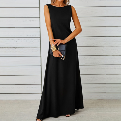 Minimalist Solid Color Sleeveless Dress