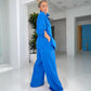 Casual Solid Color Shirt & Pants Set