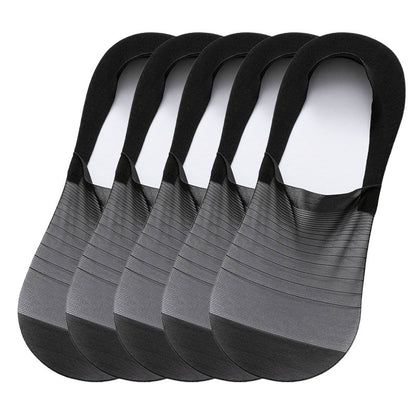 5 Pairs Ice Silk No-Show Socks Set