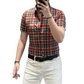 Men's Short Sleeve Button Down Plaid Shirt