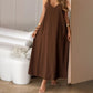 Women's Trendy V-Neck Spaghetti Strap Backless Maxi Dress