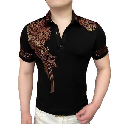 Men's Fashion Lapel 3-Button T-Shirt