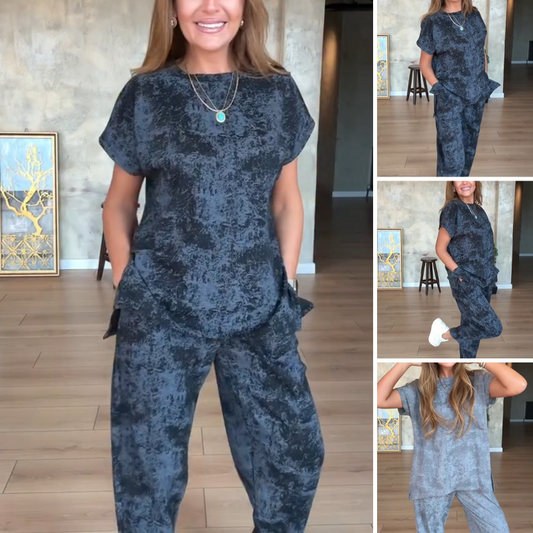 Loose Top Pants 2-Piece Set