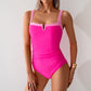 Women's Ruched One Piece Swimsuit