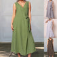Women's Loose Tie Waist Sleeveless Dress