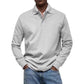 Solid Turn-down Collar Shirt with Long Sleeves