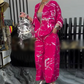 Women’s Loose Fit Jacket & Elastic Waist Pants 2-Piece Set
