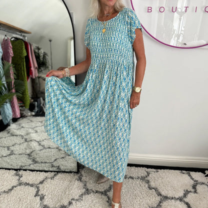 Women's Printed Round Neck Dress